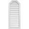 Ekena Millwork Octagonal Top Surface Mount PVC Gable Vent w/ 2"W x 2"P Brickmould Sill Frame, 16"W x 38"H GVPOT16X3803SN - alternate 1